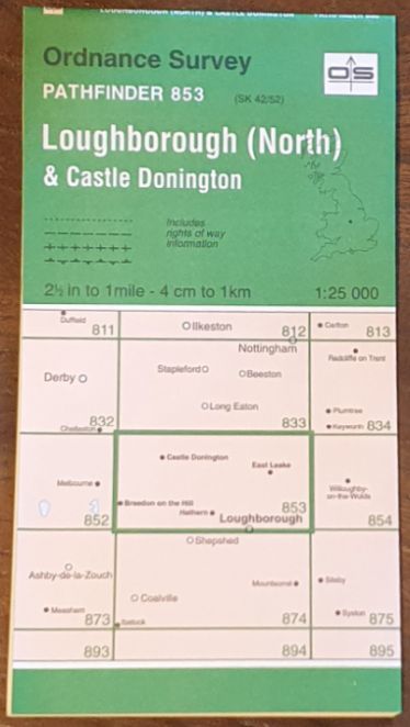Loughborough (North) & Castle Donington. 1:25000 Pathfinder Map 853 (SK 42/52)