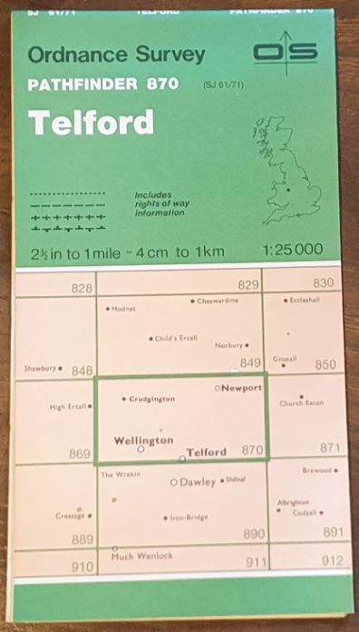 Telford. 1:25000 Pathfinder Map 870 (SJ 61/71)