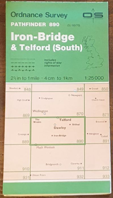 Iron-Bridge & Telford (South). 1:25000 Pathfinder Map 911 (SO 69/79) [Ironbridge]
