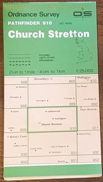Church Stretton. 1:25000 Pathfinder Map 910 (SO 49/59)