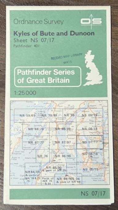 Kyles of Bute and Dunoon. 1:25000 Map, NS 07/17 (Pathfinder 401)