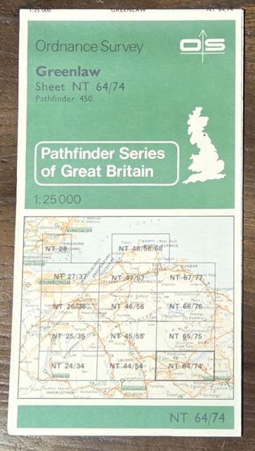 Greenlaw. 1:25000 Map, NT 64/74 (Pathfinder 450)