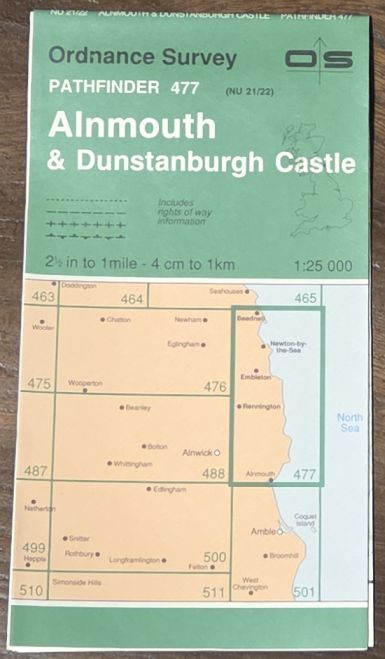 Alnmouth & Dunstanburgh Castle. 1:25000 Pathfinder Map 477 (NU 21/22)