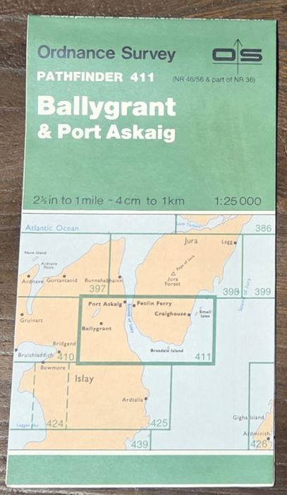 Ballygrant & Port Askaig. 1:25000 Pathfinder Map 411 (NR 46/56 & part of NR 36)