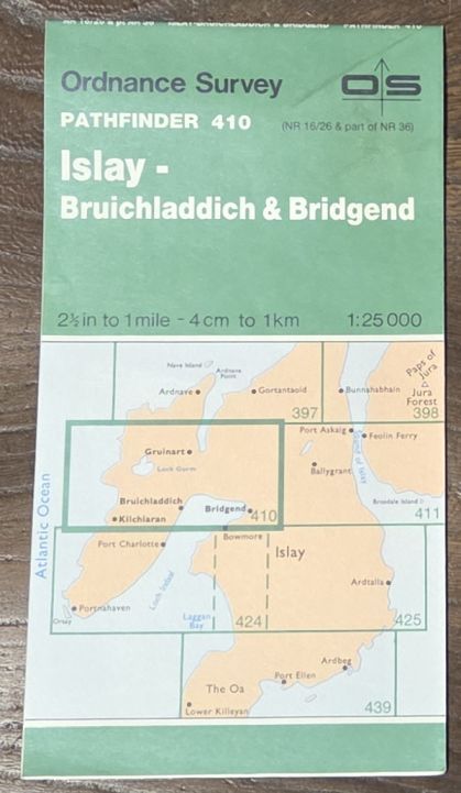 Islay - Bruichladdich & Bridgend. 1:25000 Pathfinder Map 410 (NR 16/26 & part of NR 36)