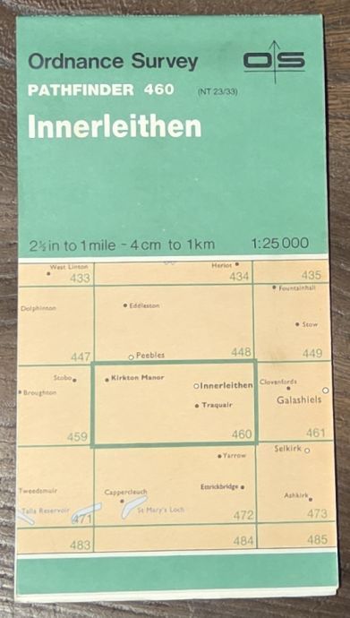 Innerleithen. 1:25000 Pathfinder Map 460 (NT 23/33)