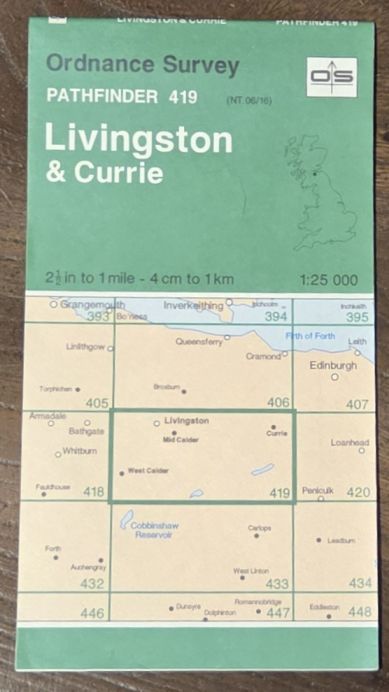 Livingston & Currie. 1:25000 Pathfinder Map 419 (NT 06/16)