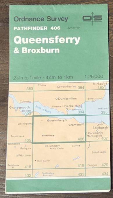 Queensferry & Broxburn. 1:25000 Pathfinder Map 406 (NT 07/17)