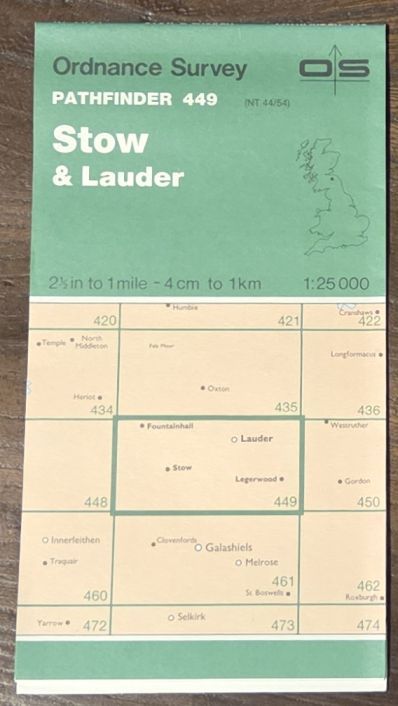 Stow & Lauder. 1:25000 Pathfinder Map 449 (NT 44/54)
