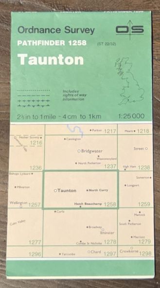 Taunton. 1:25000 Pathfinder Map 1258 (ST 22/32)