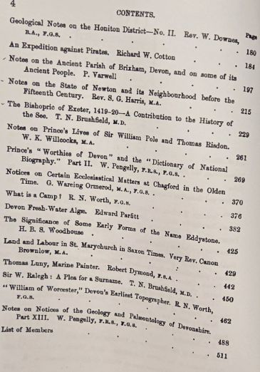 Report and Transactions of the Devonshire Association for the Advancement of Science, Literature and Art Volume XVIII [18], St Marychurch, July, 1886