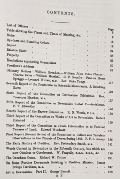 Report and Transactions of the Devonshire Association for the Advancement of Science, Literature and Art Volume XIV [14], Crediton, July, 1882
