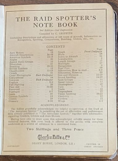 Image for The Raid Spotter's Note Book The Raid Spotter's Note Book