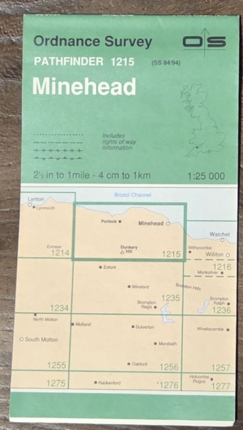 Image for Minehead. 1:25000 Pathfinder Map 1215 (SS 84/94) Minehead. 1:25000 Pathfinder Map 1215 (SS 84/94)