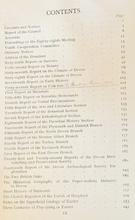 Report and Transactions of the Devonshire Association for the Advancement of Science, Literature and Art Volume LXXXII [82], Sidmouth1950