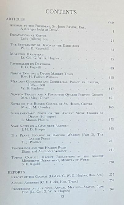 Report and Transactions of the Devonshire Association for the Advancement of Science, Literature and Art Volume LXXXVI [86], Seaton 1954