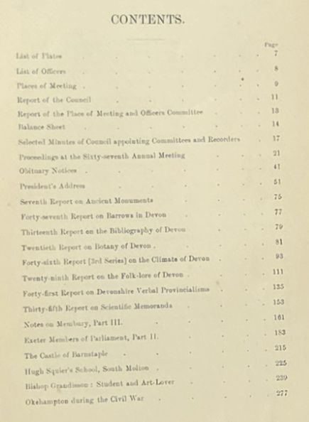 Report and Transactions of the Devonshire Association for the Advancement of Science, Literature and Art Volume LX [60], Lynton, July, 1928