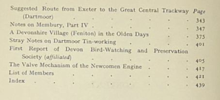 Report and Transactions of the Devonshire Association for the Advancement of Science, Literature and Art Volume LXI [61], Dartmouth, July, 1929