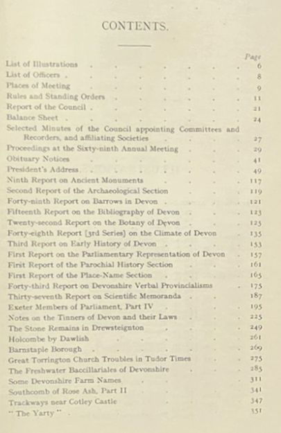 Report and Transactions of the Devonshire Association for the Advancement of Science, Literature and Art Volume LXII [62], Princetown, June, 1930