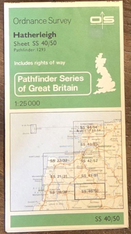 Image for Hatherleigh Pathfinder Map Sheet SS 40/50 (1293) Hatherleigh Pathfinder Map Sheet SS 40/50 (1293)