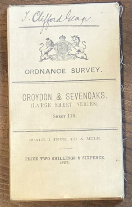 Croydon, Gravesend and Sevenoaks. Sheet 116 Third edition (Large Sheet Series) One inch to one mile (1:63360)