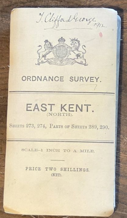East Kent (North), Sheets 273, 274, Parts of Sheets 289, 290. Third Edition (coloured ) District Map, 1 inch to 1 mile (1:63360)