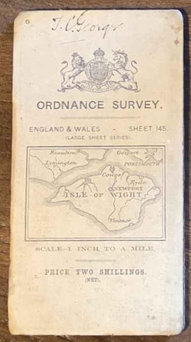 Isle of Wight (Third Edition Large Sheet Series), Sheet 145, One-inch to the mile Map