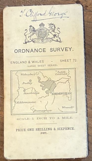 Birmingham (Third Edition Large Sheet Series), Sheet 72, One-inch to the mile Map
