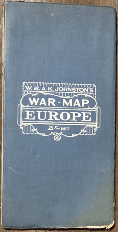 W & A K Johnston's War Map of Europe. Scale, 1 : 4,800,000 of nature, 76 miles 1 inch