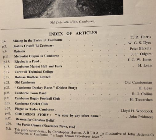 Camborne Festival Magazine 1967