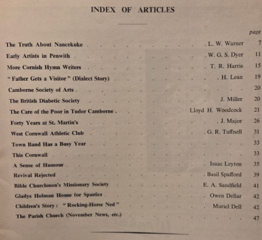 Camborne Festival Magazine November 1968