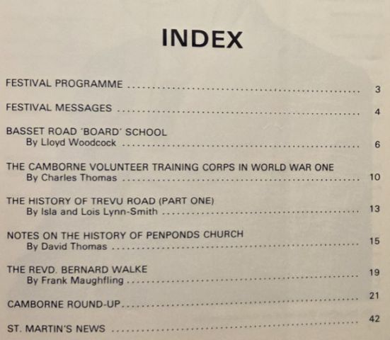 Camborne Festival Magazine November 1983