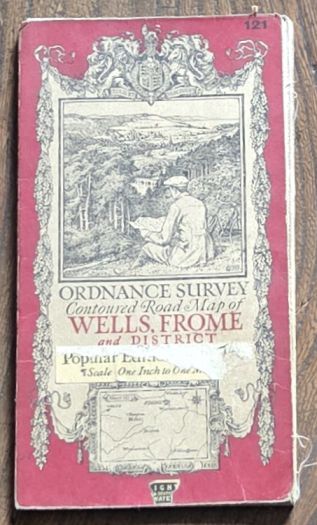 Wells & Frome. Sheet 121, Ordnance Survey Contoured Road Map, Popular Edition, Scale One inch to 1 mile [1:63360] [cover title Wells, Frome and District]