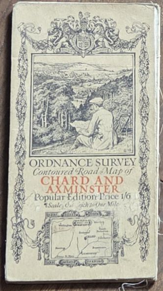 Chard & Axminster. Sheet 129 Ordnance Survey Contoured Road Map, Popular Edition, Scale One inch to 1 mile [1:63360]