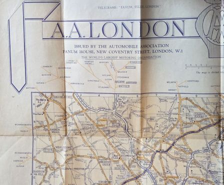 AA London West End & Route Maps, showing garages, official parking places, parking places on bombed sites, [etc]