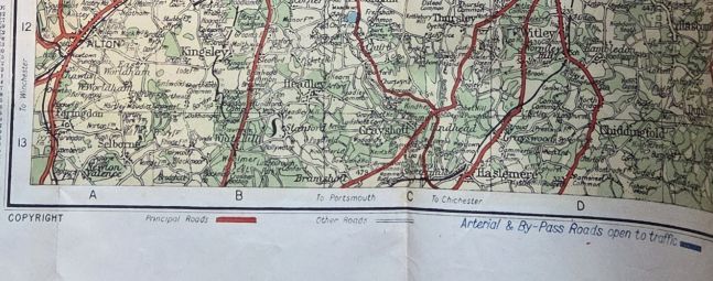 Geographia Large Scale Road Map of 30 Miles Round London, arterial & by-pass roads prominently indicated