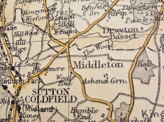 Bacon's County Map & Guide of Stafford [Staffordshire] for cyclists and tourists from the Ordnance Survey