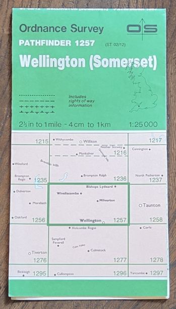 Wellington (Somerset). 1:25000 Pathfinder Map 1257 (ST 02/12)