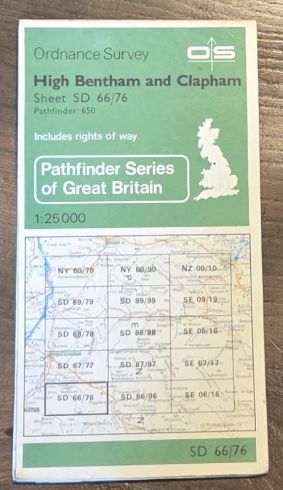 High Bentham and Clapham Pathfinder Map Sheet SD 66/76 (650)