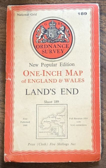 Land's End. Sheet 189. One-Inch Map of England & Wales, New Popular Edition [l:63360]