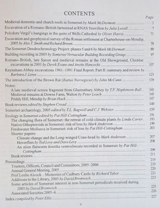Somerset Archaeology and Natural History. The Proceedings of the Somersetshire Archaeological and Natural History Society for 2005, vol. 149