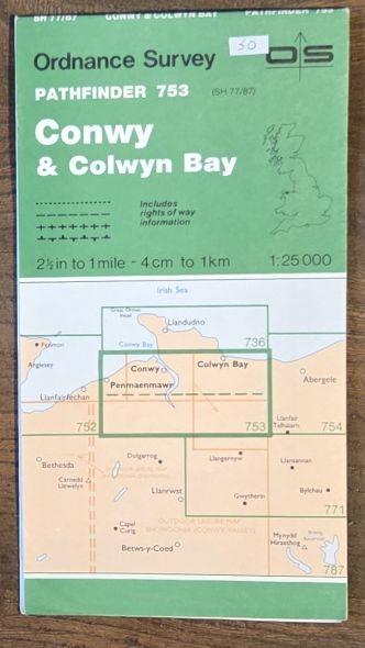 Conwy and Colwyn Bay. 1:25000 Map, Pathfinder 753 (SH 77/87)