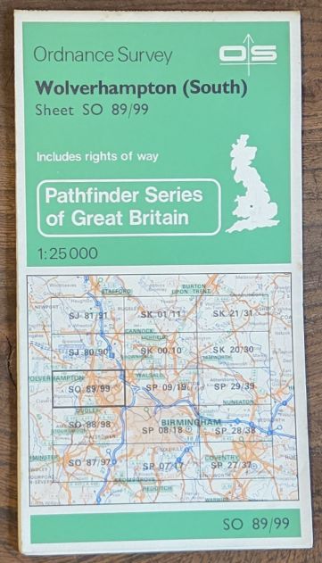 Wolverhampton (South) 1:25000 Map, Pathfinder Sheet SO 89/99 [912]