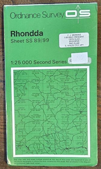 Rhondda. 1:25000 Map Sheet SS 89/99 [1128]