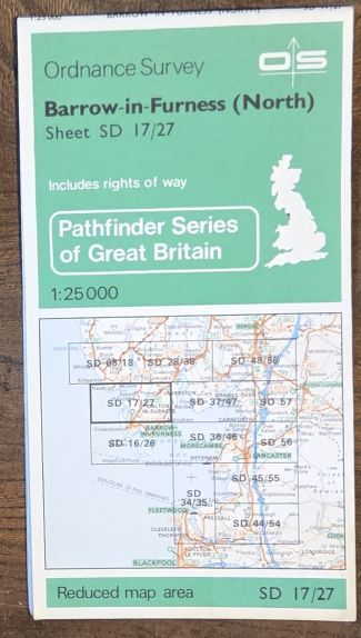 Barrow-in-Furness (North). 1:25000 Pathfinder Map Sheet SD 17/27 [635]