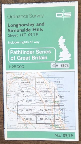 Longhorsley & Simonside Hills. 1:25000 Map Pathfinder Sheet NZ 09/19 [511]