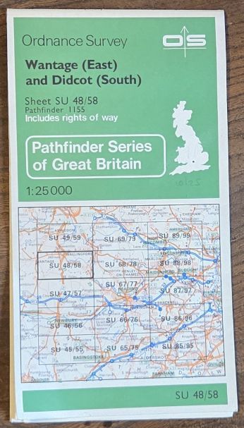 Wantage (East) & Didcot (South). 1:25000 Map Sheet SU 48/58 (Pathfinder 1155)