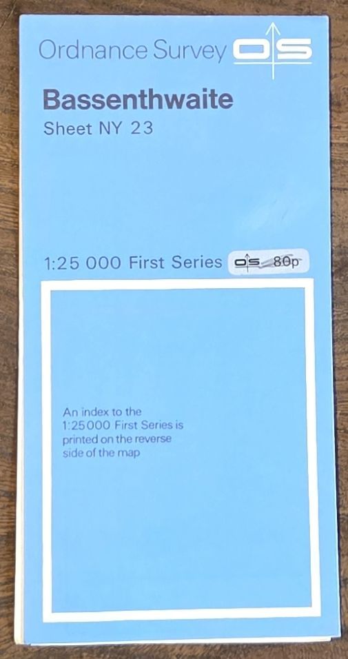 Bassenthwaite. 1:25000 First Series Map Sheet NY 23