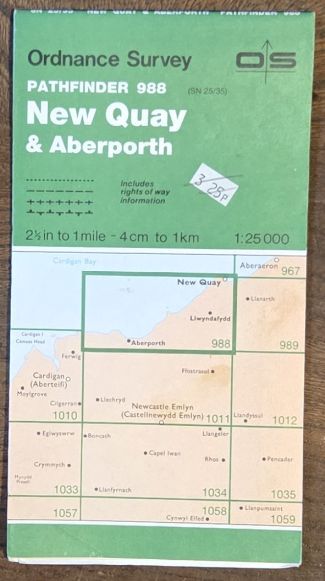 New Quay & Aberporth. 1:25000 Map, Pathfinder 988 (SN 25/35)