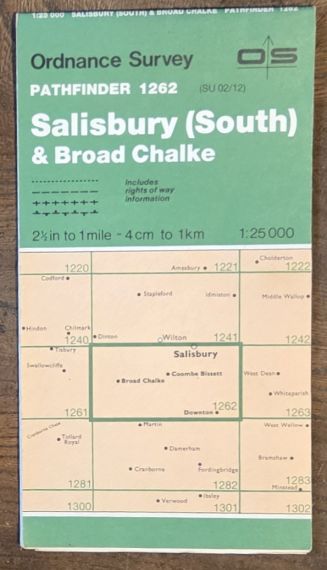 Salisbury (South) & Broad Chalke 1:25000 Map Pathfinder 1262 (SU 02/12)